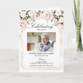 Programme funéraire commémoratif de photo de Rose (Devant)