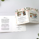 Programme funéraire commémoratif de photo de Rose