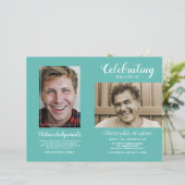 Programme funéraire commémoratif de photo Turquois (Debout devant)