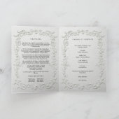 Programme funéraire commémoratif floral embouti fa (Intérieur)