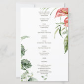 Programme funéraire d'anthurium feuille vert tropi (Dos)