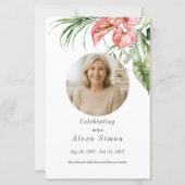 Programme funéraire d'anthurium feuille vert tropi (Devant)