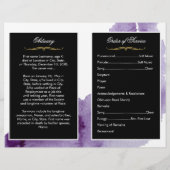 Programme funéraire d'aquarelle ultra violette (Dos)