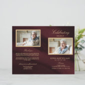 Programme funéraire de Bourgogne et d'or | Ordre d (Debout devant)