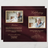 Programme funéraire de Bourgogne et d'or | Ordre d (Devant / Derrière)