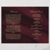 Programme funéraire de Bourgogne et d'or | Ordre d (Dos)