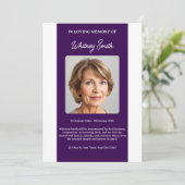 Programme funéraire de célébration de la vie en pr (Debout devant)