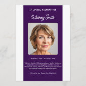 Programme funéraire de célébration de la vie en pr (Devant)