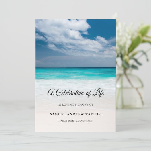 Programme funéraire de célébration de la vie sur l (Debout devant)