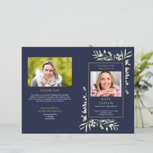 Programme Funéraire De Foliage De L'Ordre Bleu Du  (Debout devant)