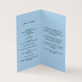 Programme funéraire de garçon photo bleu (Inside)