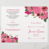 Programme funéraire de l'ordre de service Circulai (Devant)