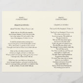 Programme funéraire de l'ordre de service des noir (Dos)