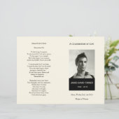 Programme funéraire de l'ordre de service des noir (Debout devant)