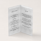 Programme funéraire de papillon en argent (Inside)