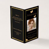 Programme funéraire de papillon en or noir (Outside)