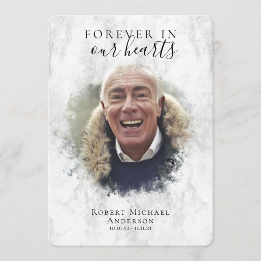 Programme funéraire de photos de marbre (Devant)