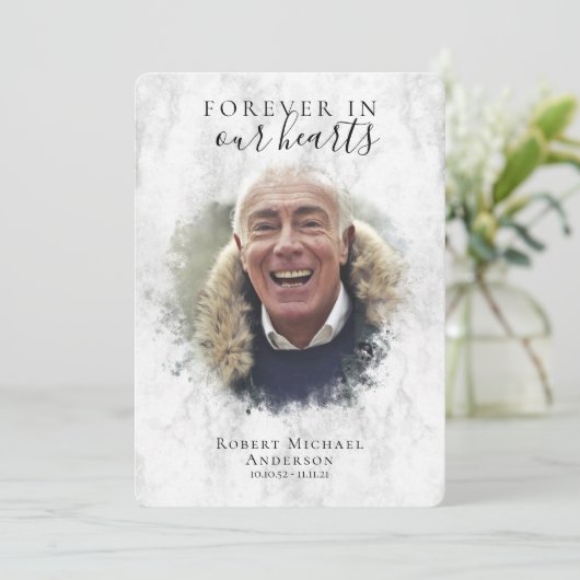 Programme funéraire de photos de marbre (Debout devant)