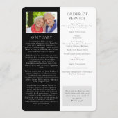 Programme funéraire de photos de marbre (Dos)