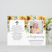 Programme funéraire de photos de tournesol (Debout devant)