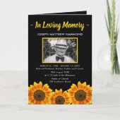 Programme funéraire de tournesol | Ordre de servic (Devant)