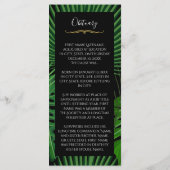 Programme funéraire des Feuilles tropicaux/nécrolo (Dos)