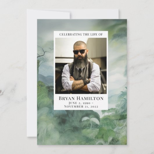 Programme funéraire des forêts humides d'aquarelle (Devant)