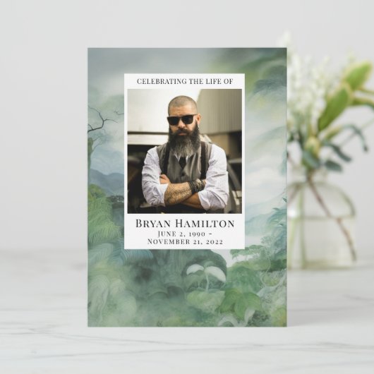 Programme funéraire des forêts humides d'aquarelle (Debout devant)