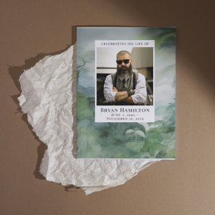 Programme funéraire des forêts humides d'aquarelle