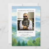 Programme funéraire des monts Misty Watercolor (Devant)