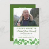 Programme funéraire des Shamrocks de l'ordre de se (Devant / Derrière)