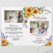 Programme funéraire des tournesols | Ordre de serv (Devant)