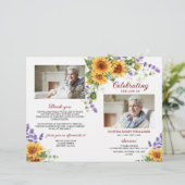 Programme funéraire des tournesols | Ordre de serv (Debout devant)