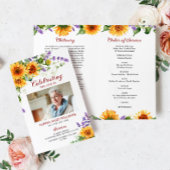 Programme funéraire des tournesols | Ordre de serv