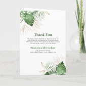 Programme funéraire du Foliage tropical Ordre de s (Dos)