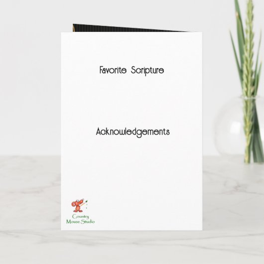 Programme funéraire Elegant Gold Black (Dos)