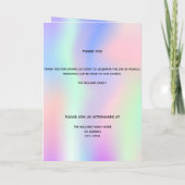 Programme funéraire en violet rose arc-en-ciel (Dos)