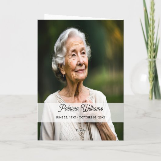 Programme funéraire Fleur sauvage moderne Boho (Dos)