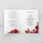Programme funéraire Fleurs rouges (Intérieur)