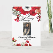 Programme funéraire Fleurs rouges (Devant)