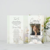 Programme funéraire Fleurs sauvages commémoratifs  (Debout devant)