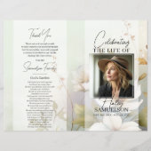 Programme funéraire Fleurs sauvages commémoratifs  (Devant)