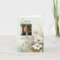 PROGRAMME funéraire Fleurs sauvages commémoratifs 