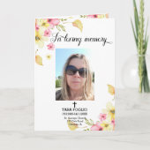 Programme funéraire floral (Devant)