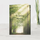 Programme funéraire Forêt forestière sur mesure (Devant)