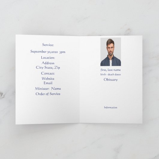 Programme funéraire Kingfisher Aquarelle Bird (Intérieur)