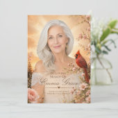 Programme funéraire mémorial du cardinal pour elle (Debout devant)