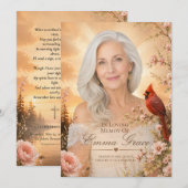 Programme funéraire mémorial du cardinal pour elle (Devant / Derrière)
