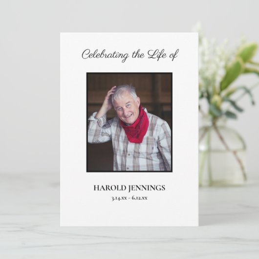 Programme funéraire minimal Ordonnance de service (Debout devant)