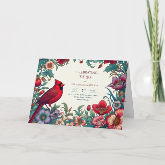 Programme funéraire Modèle Memorial Celebration Li (Devant)